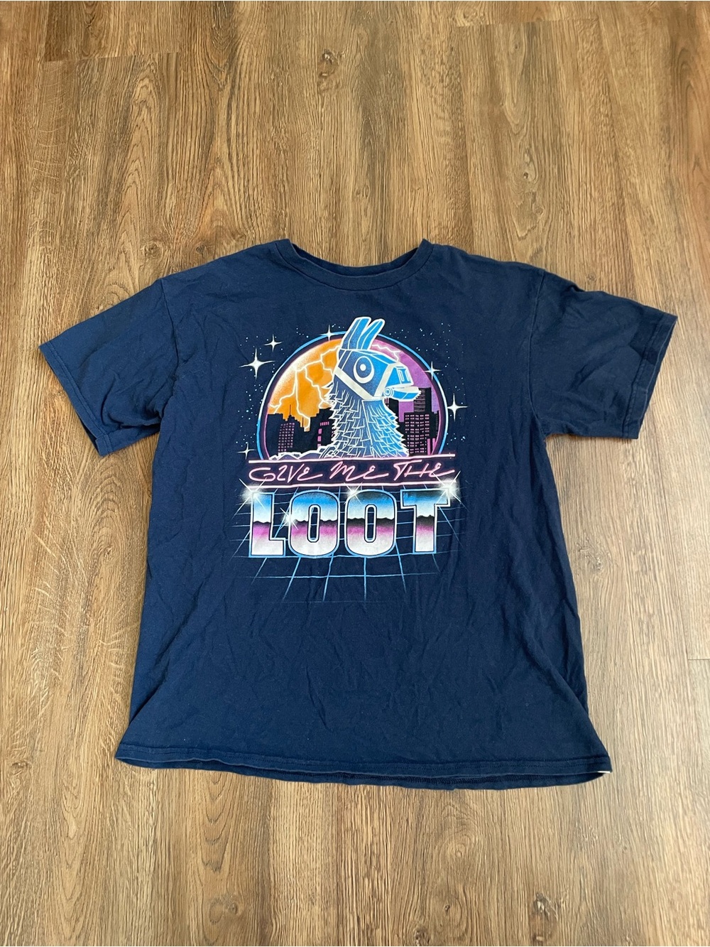 Fortnite Give Me The Loot Cotton T-Shirt Boys Size L